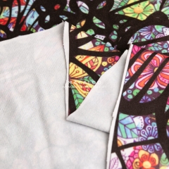 Custom digital printing poly double brushed fabric