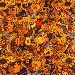 Cotton lycra fabric digital printing wholesale for Thanksgiving