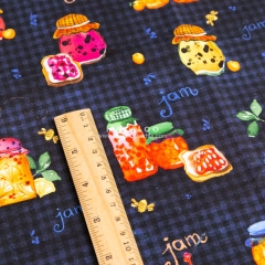 Seamless custom digital printing cotton lycra fabric with bright color
