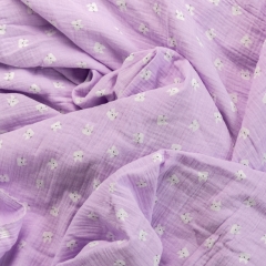 lavender cute design custom print cotton baby organic muslin swaddle blanket